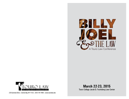 Billy Joel, Law, and the Performing Arts