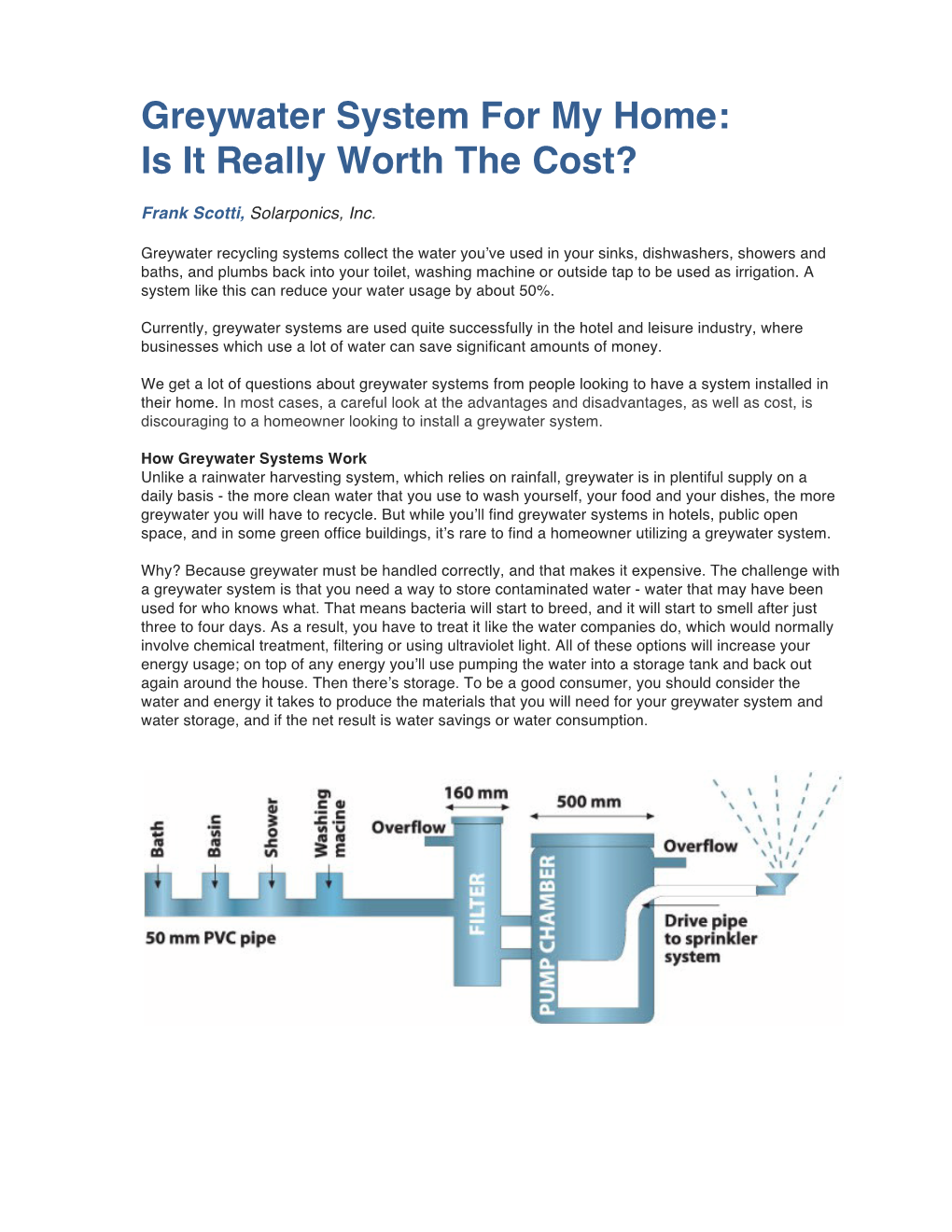 Greywater System for My Home: Is It Really Worth the Cost?