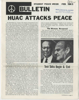 Huac Attacks Peace