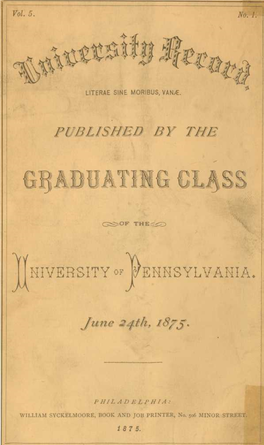 1875 University of Pennsylvania Record