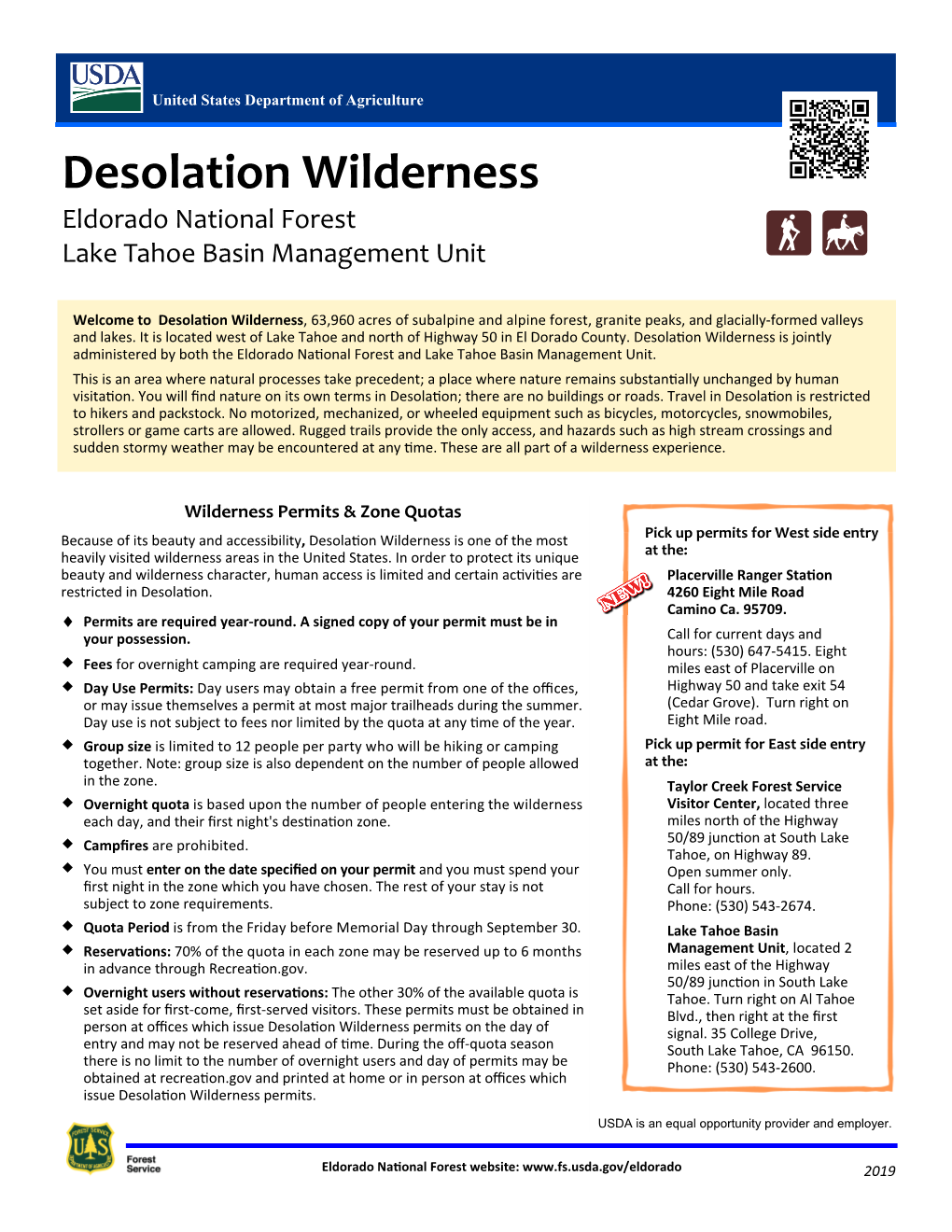 Desolation Wilderness Eldorado National Forest Lake Tahoe Basin Management Unit ,\