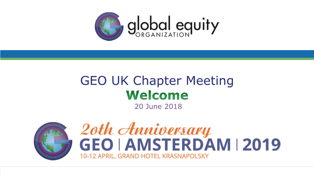 GEO UK Chapter Meeting