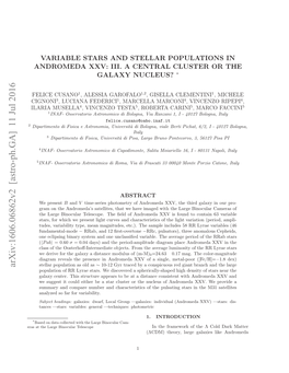 Variable Stars and Stellar Populations in Andromeda XXV: III. a Central