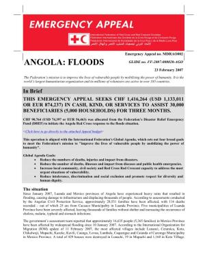 ANGOLA: FLOODS 23 February 2007