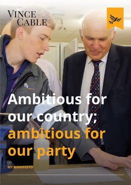 Ambitious for Our Country; Ambitious for Our Party