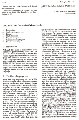 171. the Low Countries/Niederlande