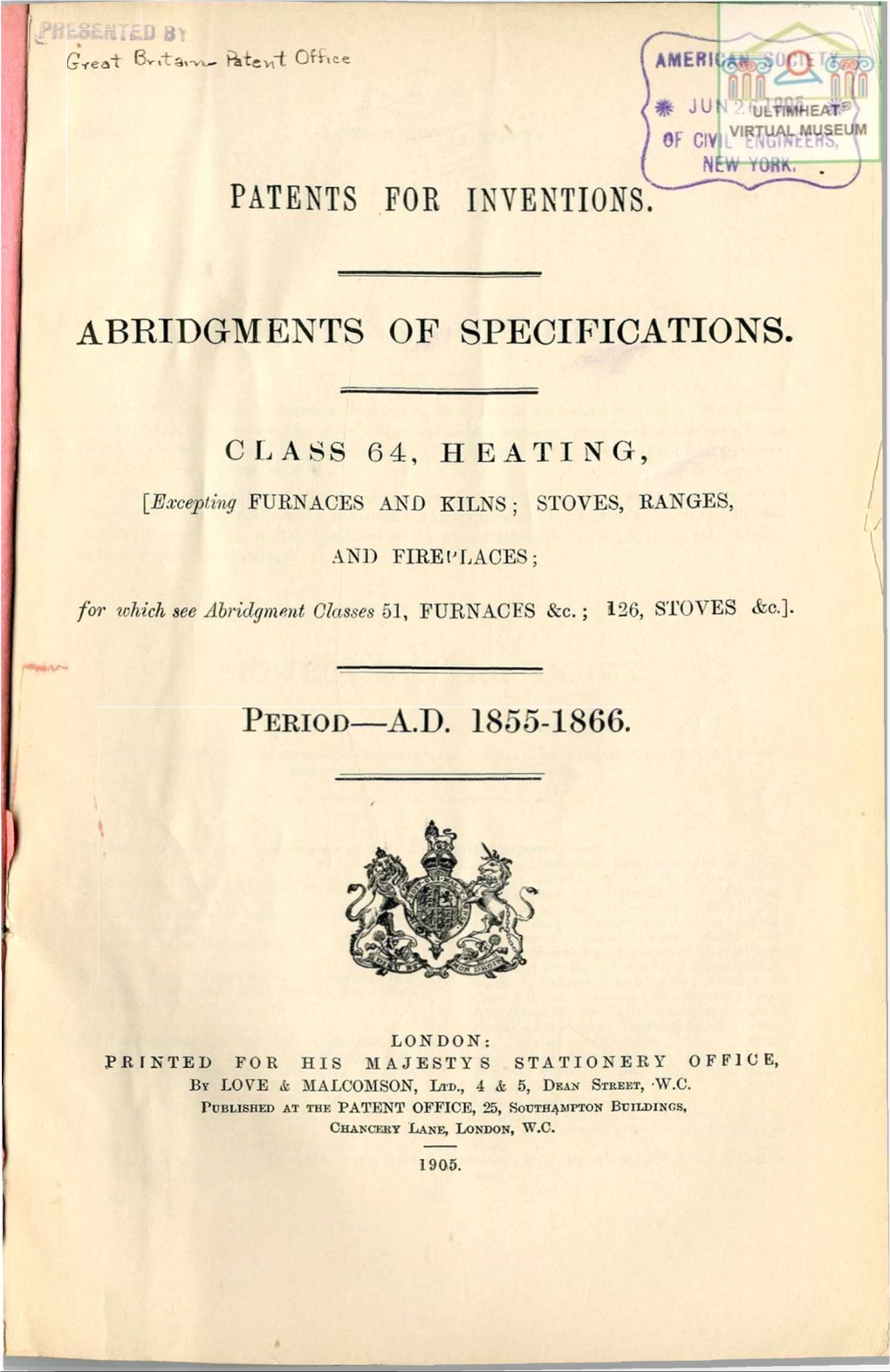 Abridgments of Specifications