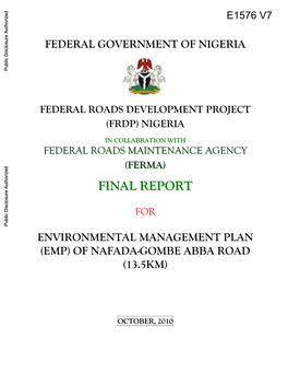 NIGERIA Public Disclosure Authorized