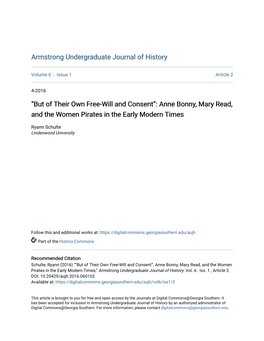 Anne Bonny, Mary Read, and the Women Pirates in the Early Modern Times