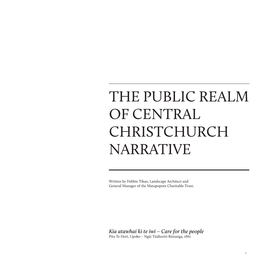 The Public Realm of Central Christchurch Narrative