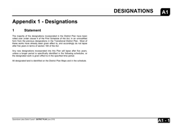 Appendix 1 - Designations