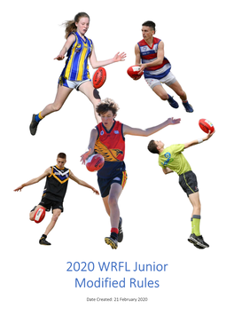 2020 WRFL Junior Modified Rules