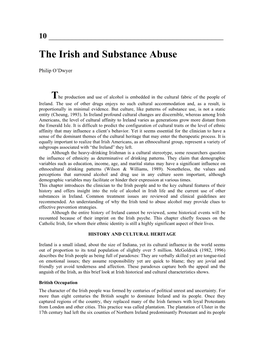 PDF (The Irish and Substance Abuse. )