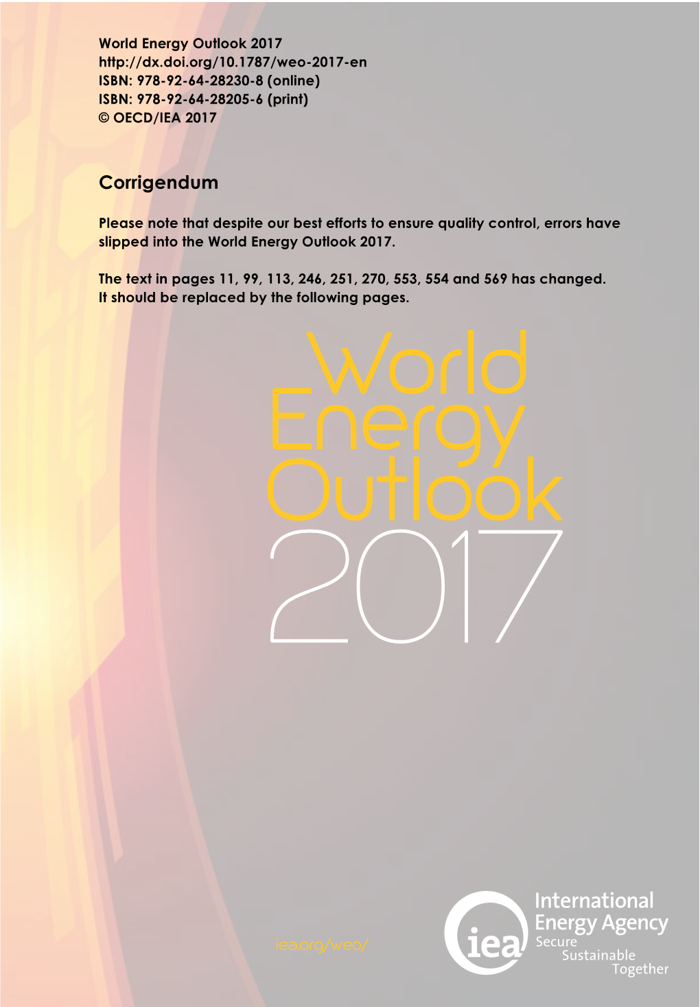 World Energy Outlook-2017