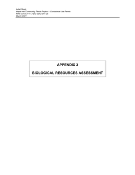 Appendix 3 Biological Resources Assessment