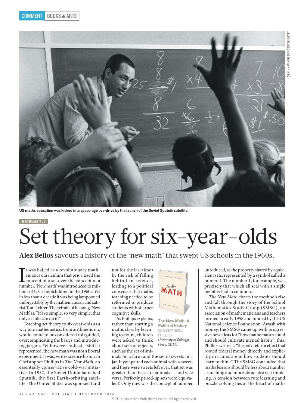 Set Theory for Six-Year-Olds Alex Bellos Savours a History of the ‘New Math’ That Swept US Schools in the 1960S