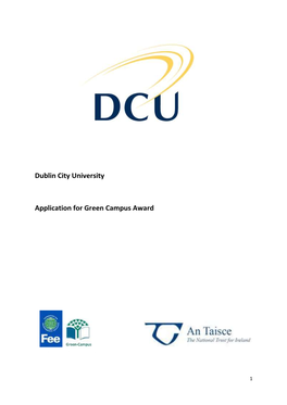 Dublin City University Application for Green Campus Award