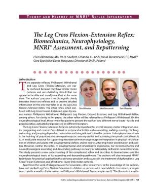 The Leg Cross Flexion-Extension Reflex: Biomechanics, Neurophysiology, MNRI® Assessment, and Repatterning