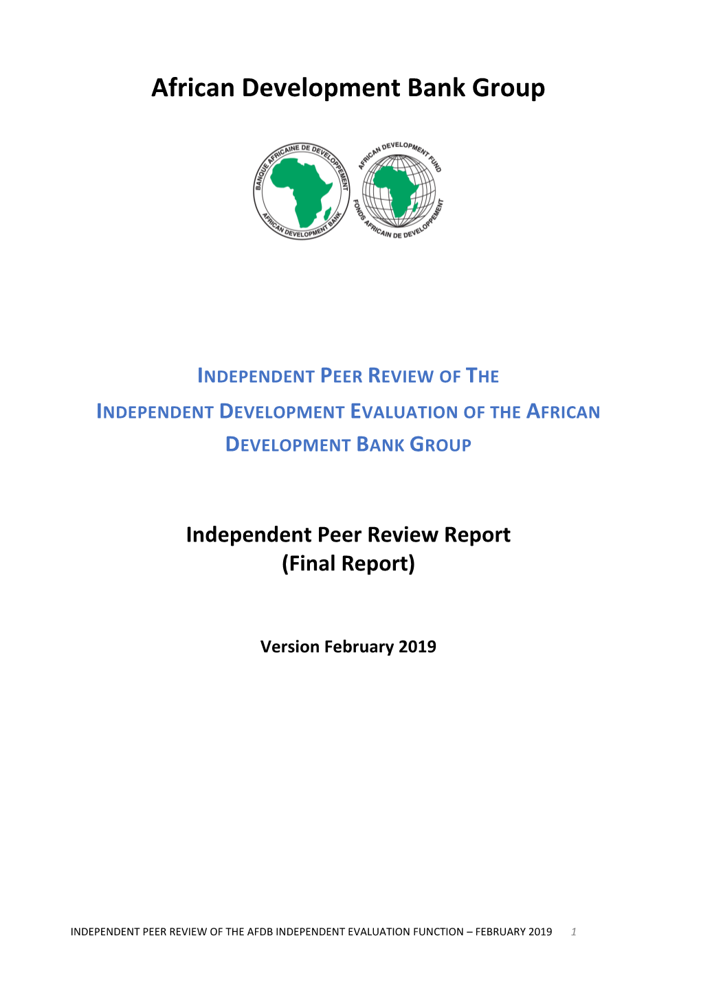 Independent Peer Review Report (Final Report)