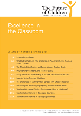Excellence in the Classroom