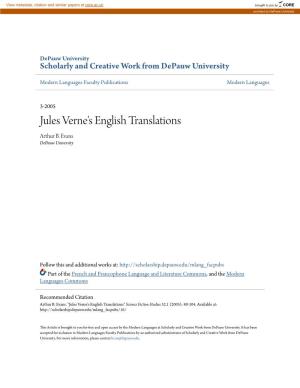 Jules Verne's English Translations Arthur B