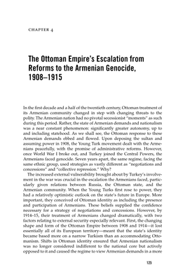 The Ottoman Empire's Escalation from Reforms to the Armenian Genocide