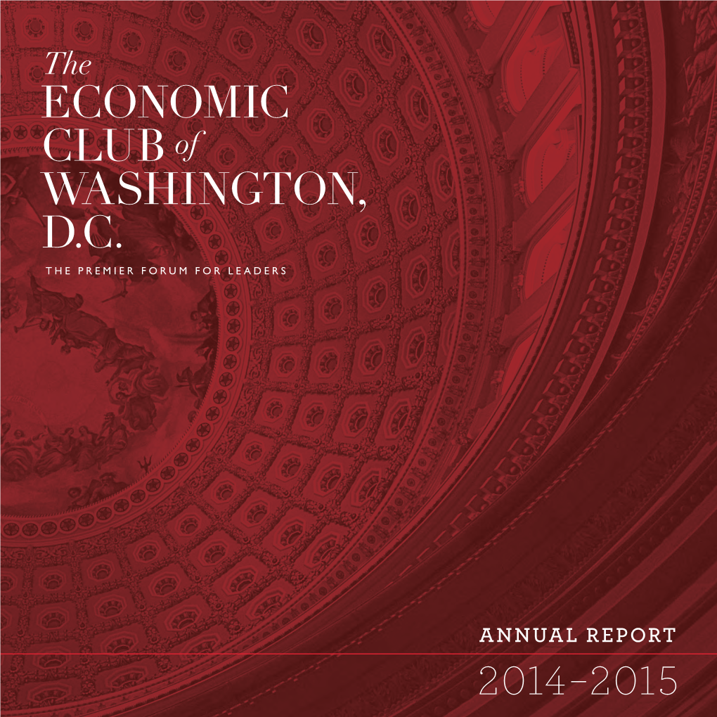 In Appreciation of the Economic Club of Washington, DC Sponsors