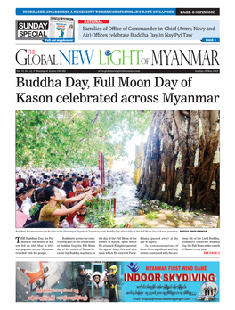 Buddha Day, Full Moon Day of Kason Celebrated Across Myanmar