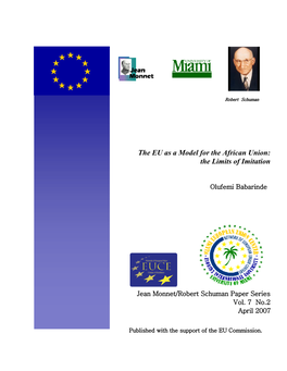 The EU As a Model for the African Union: the Limits of Imitation