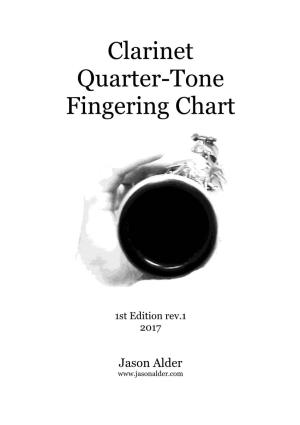 Clarinet Quarter-Tone Fingering Chart