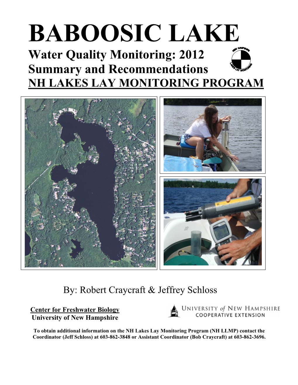 BABOOSIC LAKE Water Quality Monitoring: 2012 Summary and Recommendations NH LAKES LAY MONITORING PROGRAM