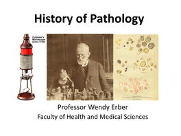 History of Pathology