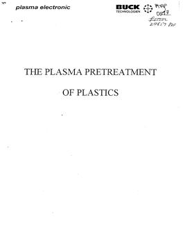 The Plasma Pretreatment of Plastics