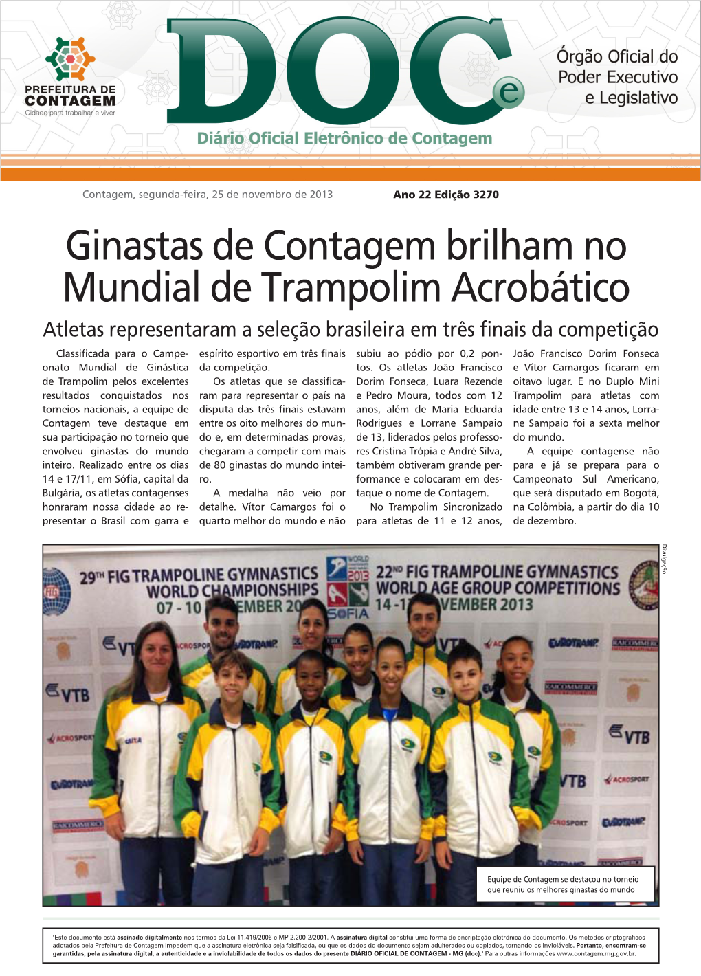 Ginastas De Contagem Brilham No Mundial De Trampolim Acrobático