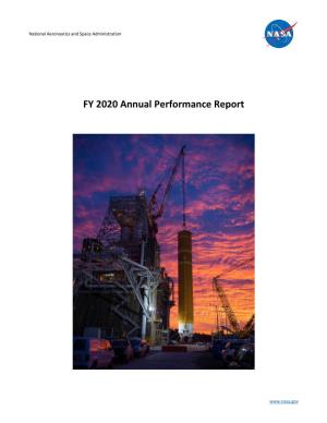 NASA FY 2020 Annual Performance Report I