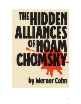 The Hidden Alliances of Noam Chomsky – Werner Cohn
