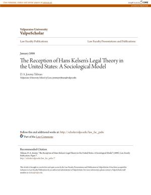 The Reception of Hans Kelsen's Legal Theory in the United States: a Sociological Model D