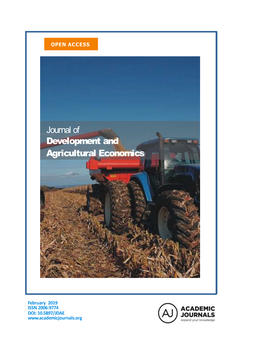 Journal of Development and Agricultural Economics