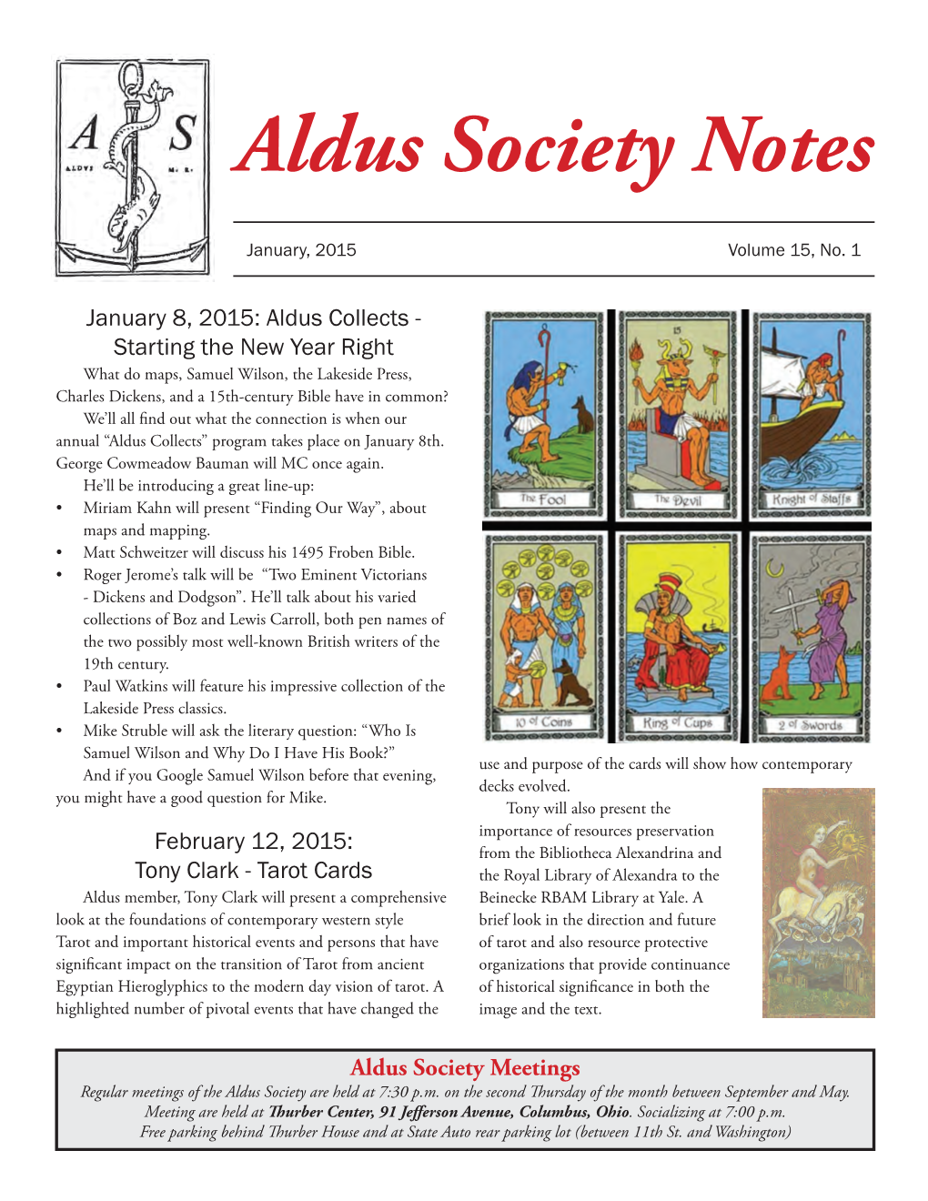 Aldus Society Notes