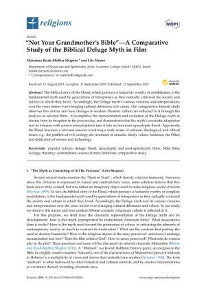 A Comparative Study of the Biblical Deluge Myth in Film