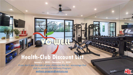 Health-Club Discount List