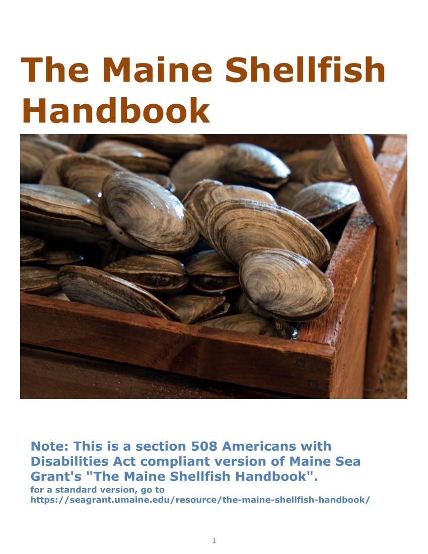 Maine Shellfish Handbook (Accessible)