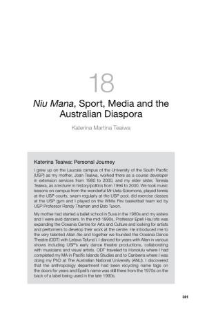 18. NIU MANA, SPORT, MEDIA and the AUSTRALIAN DIASPORA Numerous Head Injuries