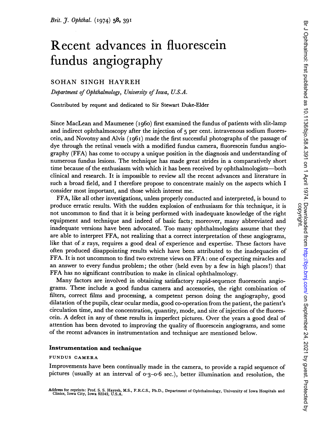 Fundus Angiography