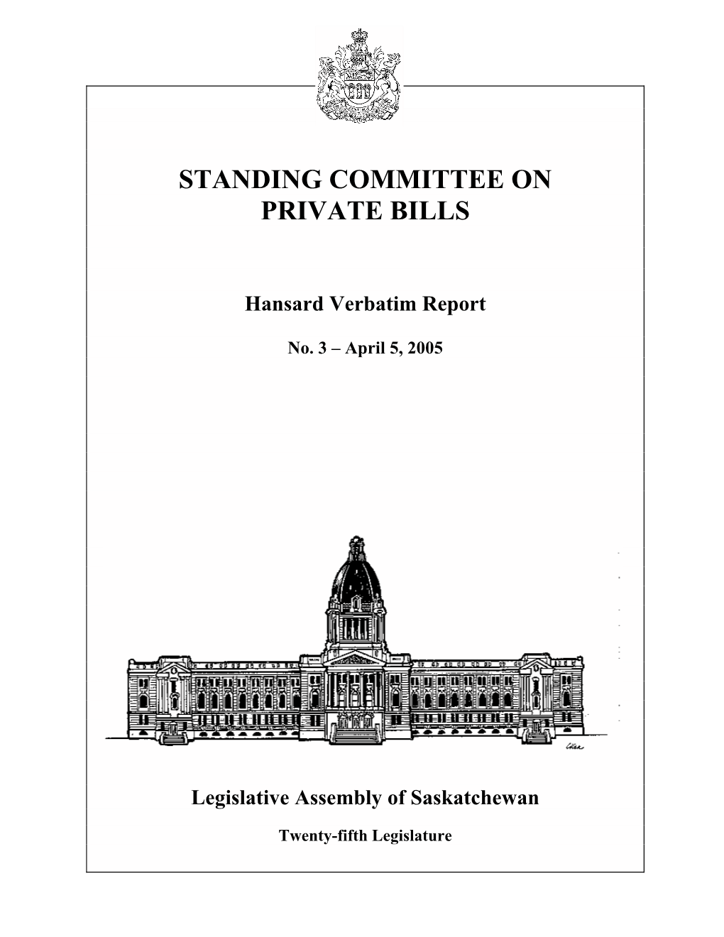 April 5, 2005 Private Bills Committee