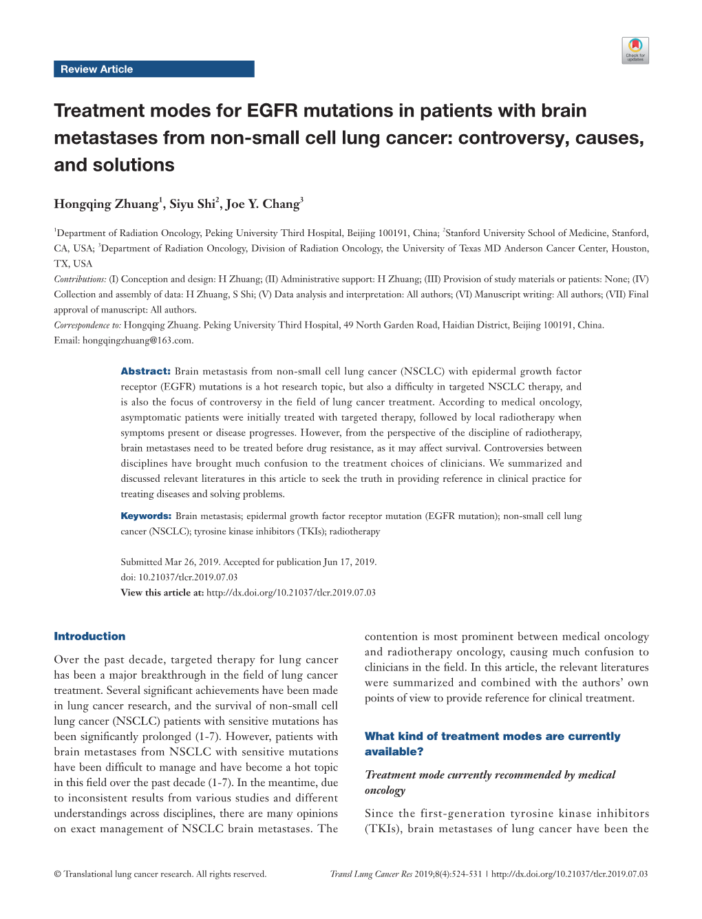 Treatment Modes for EGFR Mutations in Patients with Brain Metastases from Non-Small Cell Lung Cancer: Controversy, Causes, and Solutions