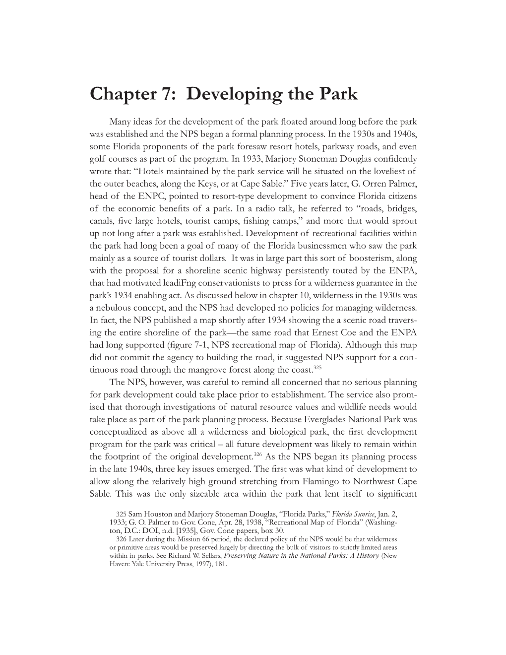 Chapter 7: Developing the Park