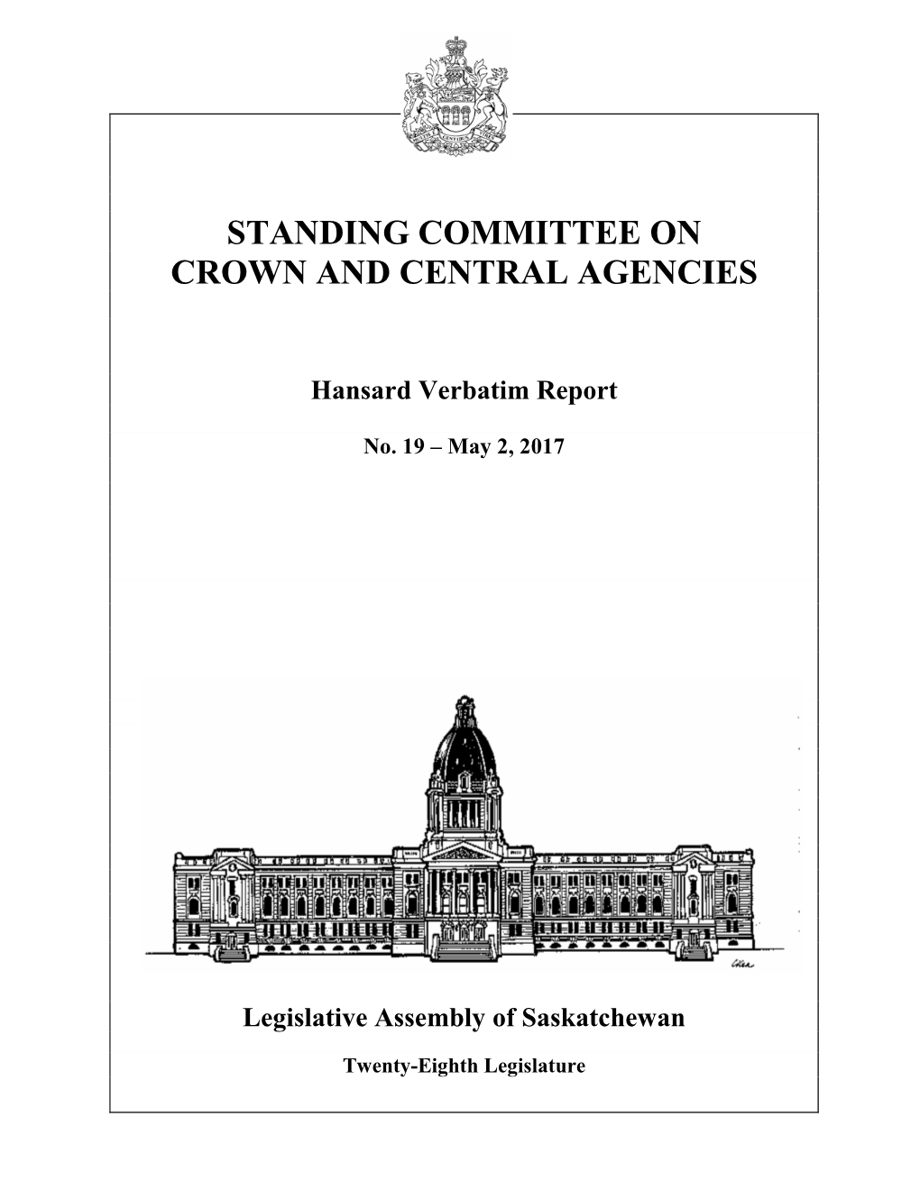 Standing Committee on Crown and Central Agencies