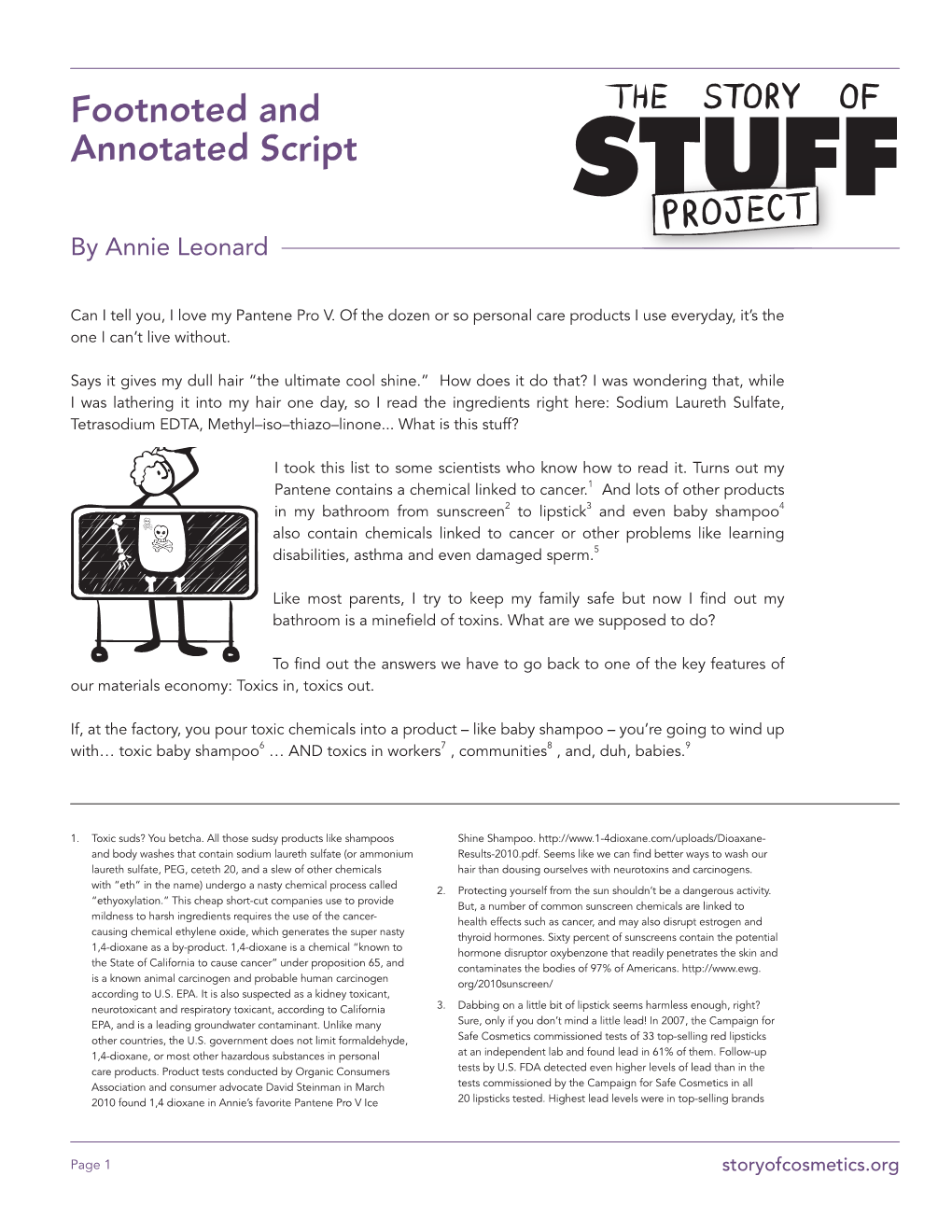 Footnoted and Annotated Script