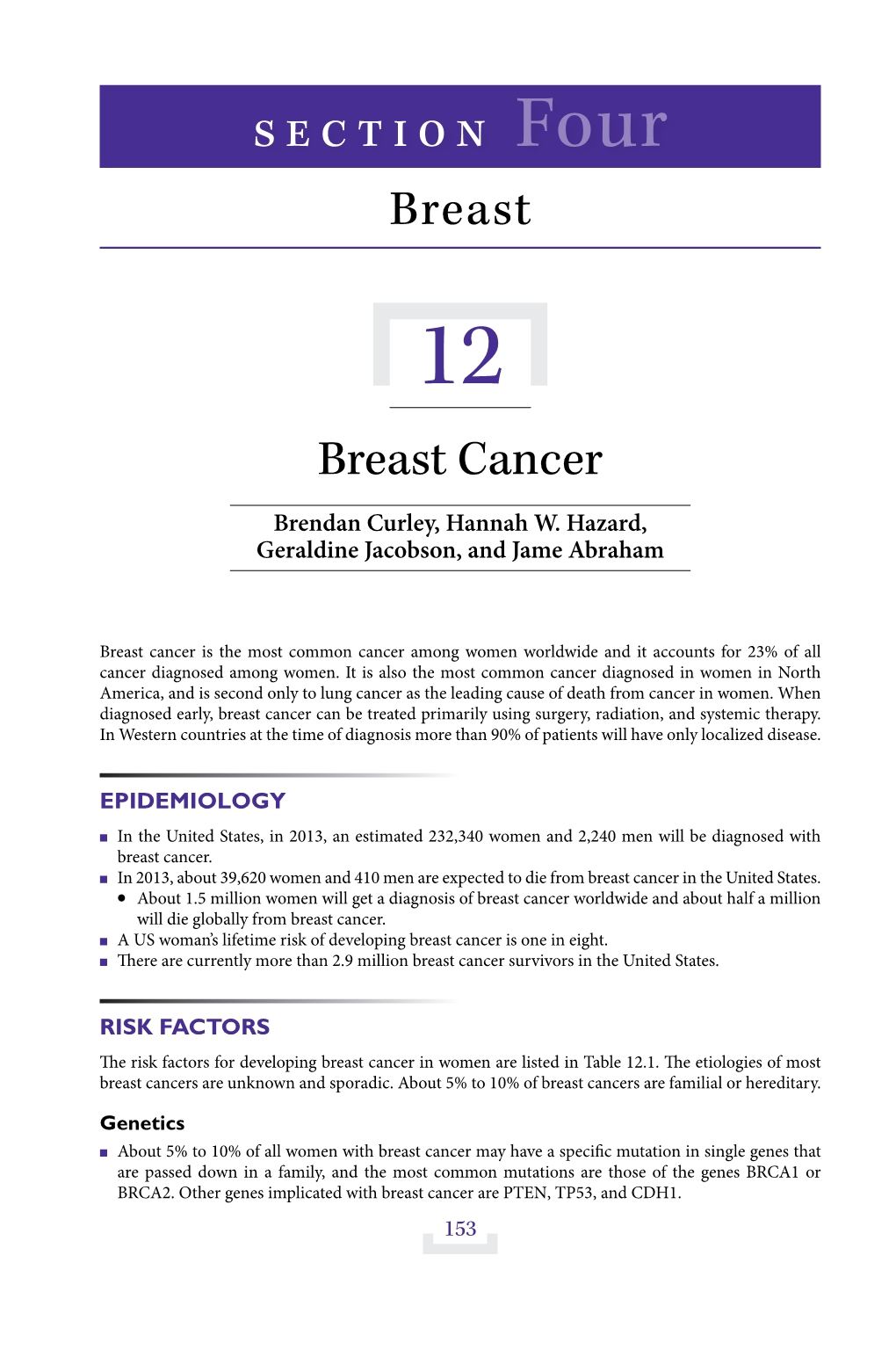 Section Four Breast Breast Cancer